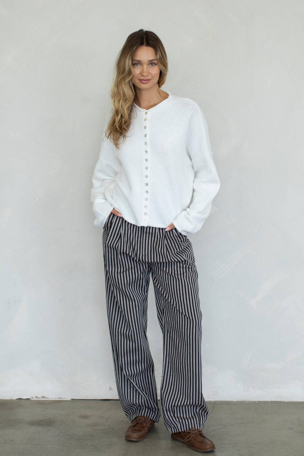 Mismatched Buttons Piper Cardigan-Sweaters-Vixen Collection, Day Spa and Women's Boutique Located in Seattle, Washington