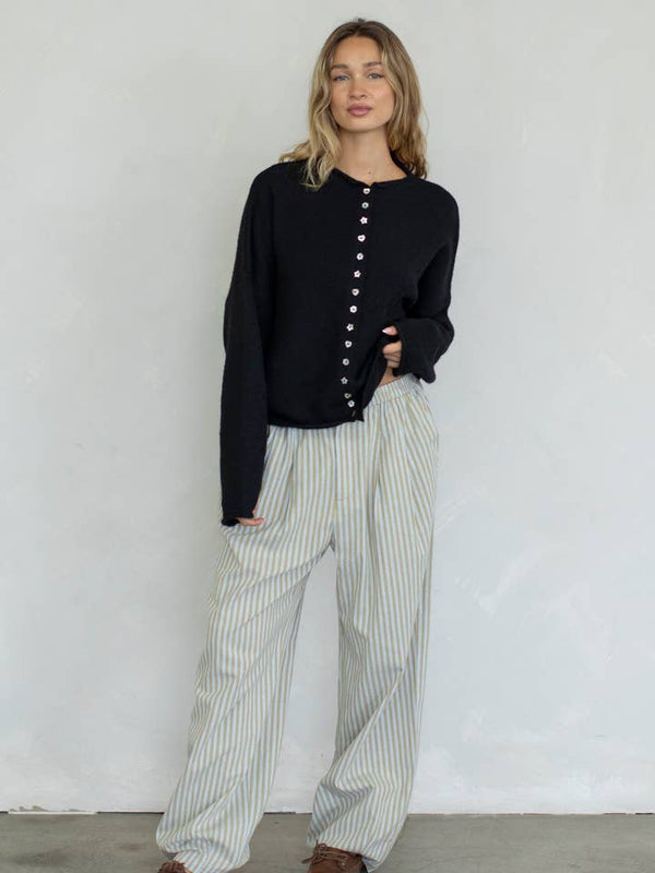 Mismatched Buttons Piper Cardigan-Sweaters-Vixen Collection, Day Spa and Women's Boutique Located in Seattle, Washington