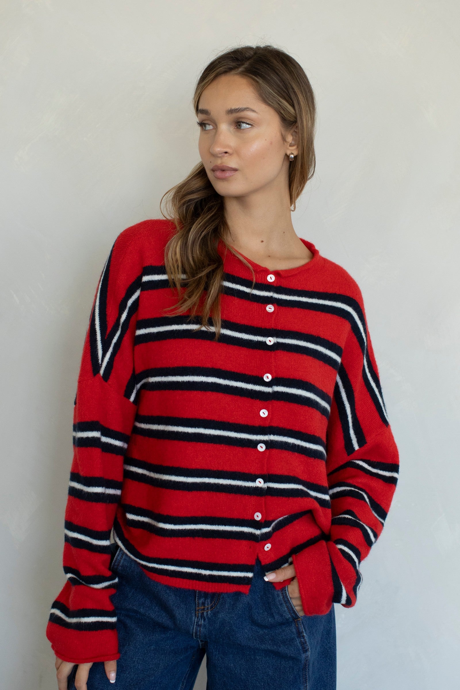 Varsity Piper Cardigan-Tops-Vixen Collection, Day Spa and Women's Boutique Located in Seattle, Washington