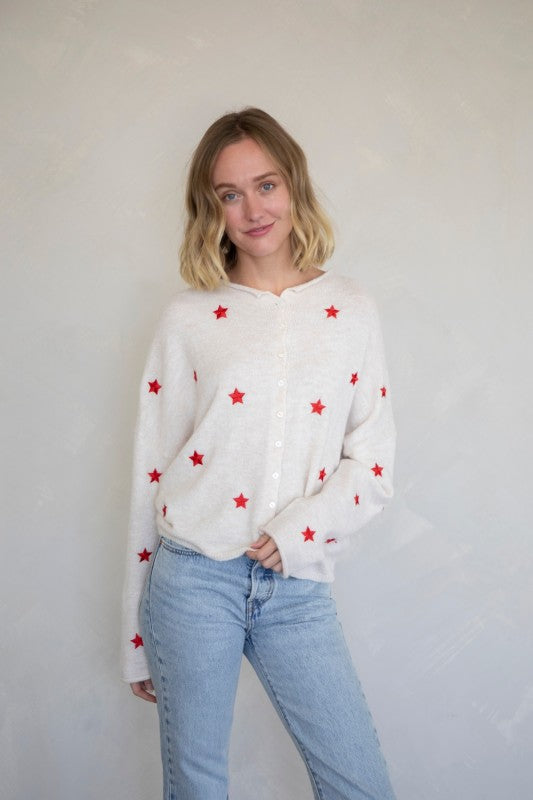 Starry Piper Cardigan-Long Sleeves-Vixen Collection, Day Spa and Women's Boutique Located in Seattle, Washington