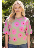 Bubbly Flowers Sweater-Tops-Vixen Collection, Day Spa and Women's Boutique Located in Seattle, Washington