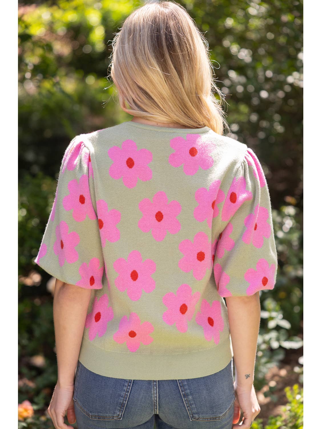 Bubbly Flowers Sweater-Tops-Vixen Collection, Day Spa and Women's Boutique Located in Seattle, Washington