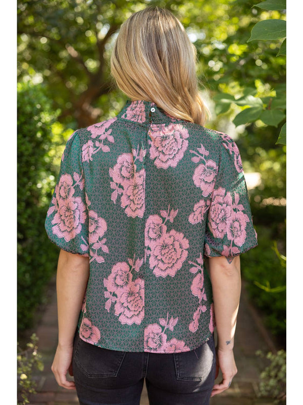 Garden Blouse-Tops-Vixen Collection, Day Spa and Women's Boutique Located in Seattle, Washington