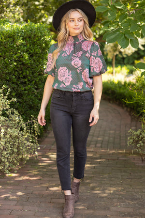 Garden Blouse-Tops-Vixen Collection, Day Spa and Women's Boutique Located in Seattle, Washington