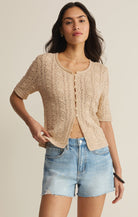 Adria Pointelle Cardigan-Tops-Vixen Collection, Day Spa and Women's Boutique Located in Seattle, Washington