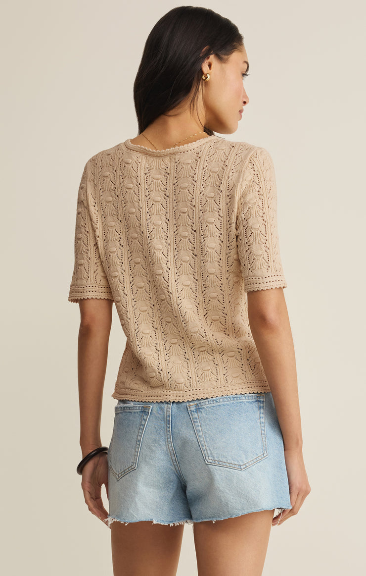 Adria Pointelle Cardigan-Tops-Vixen Collection, Day Spa and Women's Boutique Located in Seattle, Washington