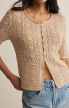 Adria Pointelle Cardigan-Tops-Vixen Collection, Day Spa and Women's Boutique Located in Seattle, Washington