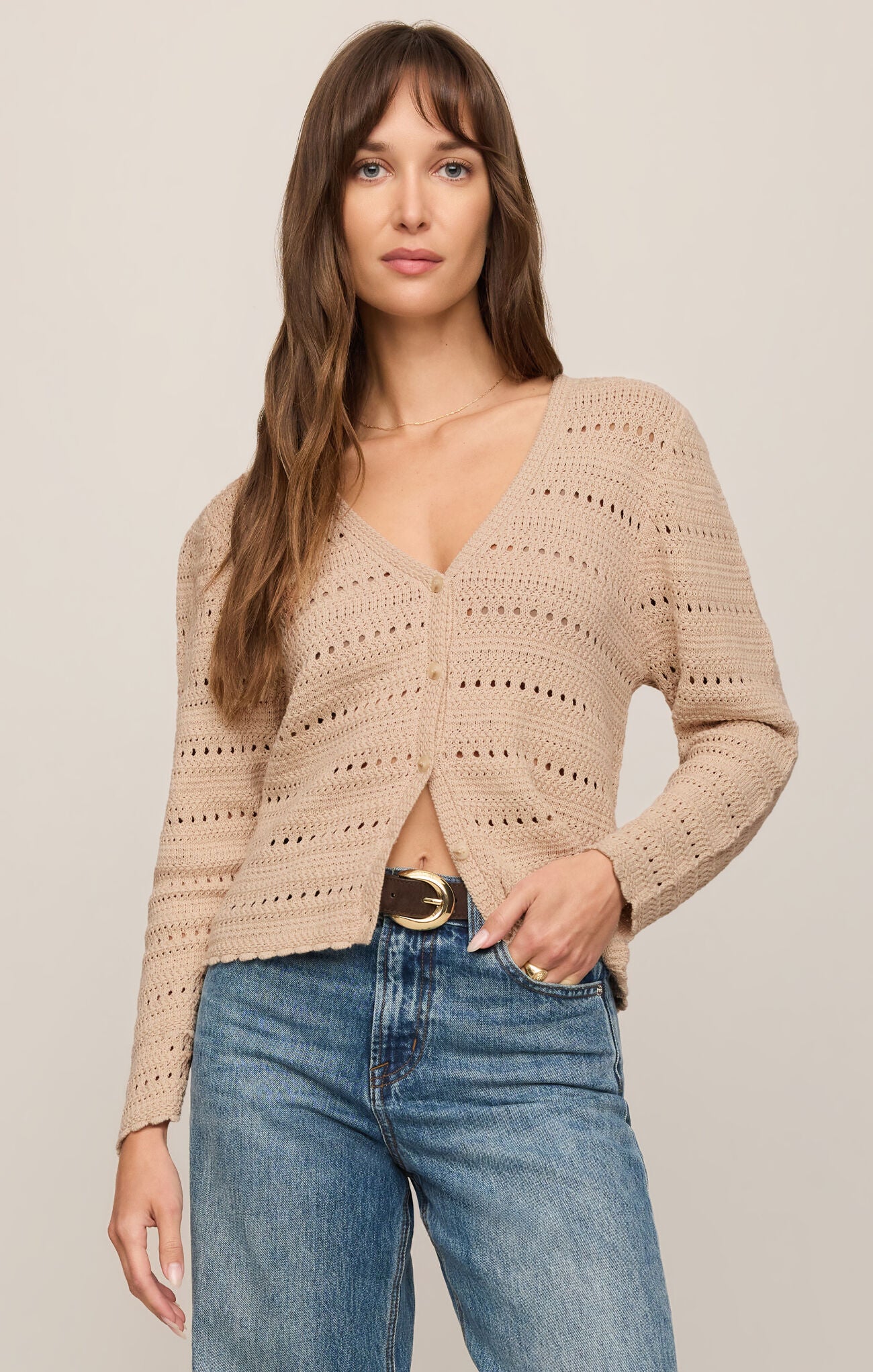 Aven Crochet Cardigan-Sweaters-Vixen Collection, Day Spa and Women's Boutique Located in Seattle, Washington