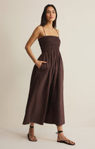 Cornelia Poplin Midi Dress-One Pieces-Vixen Collection, Day Spa and Women's Boutique Located in Seattle, Washington