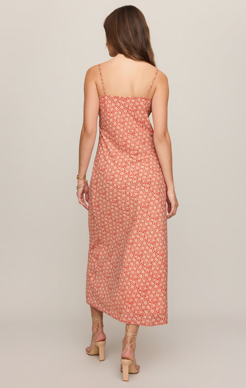 Emela Iris Floral Midi Dress-Dresses-Vixen Collection, Day Spa and Women's Boutique Located in Seattle, Washington