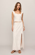 Emrie Eyelet Top-Tank Tops-Vixen Collection, Day Spa and Women's Boutique Located in Seattle, Washington