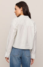 Favorite Striped Button Up Top-Long Sleeves-Vixen Collection, Day Spa and Women's Boutique Located in Seattle, Washington