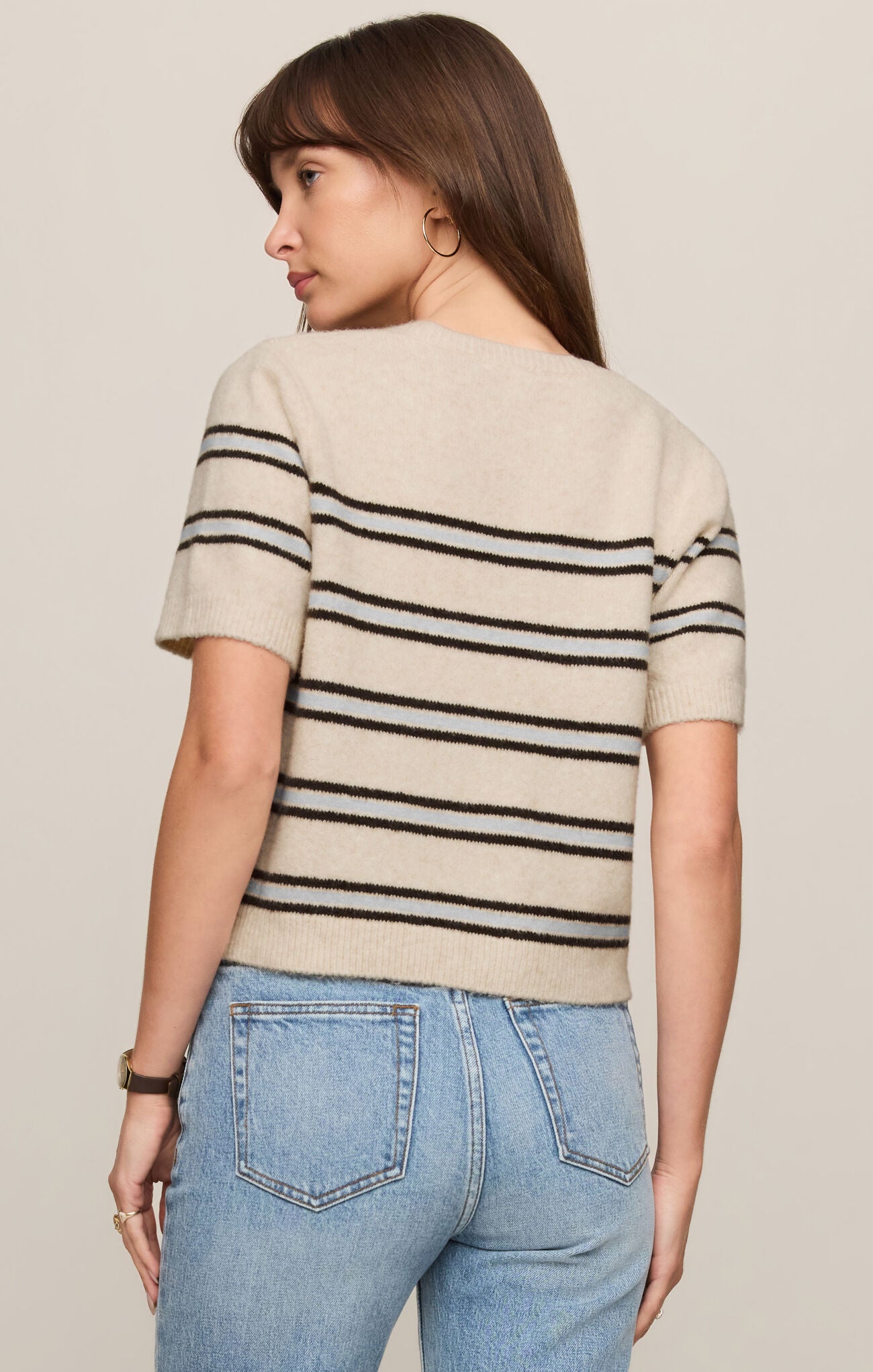 Gatewood Stripe Sweater-Sweaters-Vixen Collection, Day Spa and Women's Boutique Located in Seattle, Washington