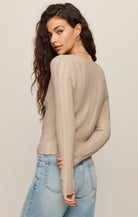 Landa Sweater Top-Sweaters-Vixen Collection, Day Spa and Women's Boutique Located in Seattle, Washington