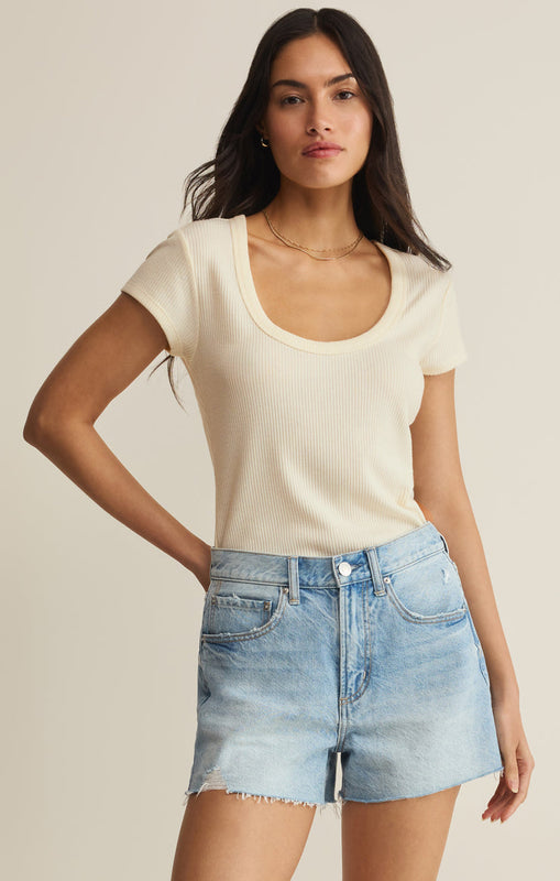 Leisurely Scoop Neck Tee-Tops-Vixen Collection, Day Spa and Women's Boutique Located in Seattle, Washington