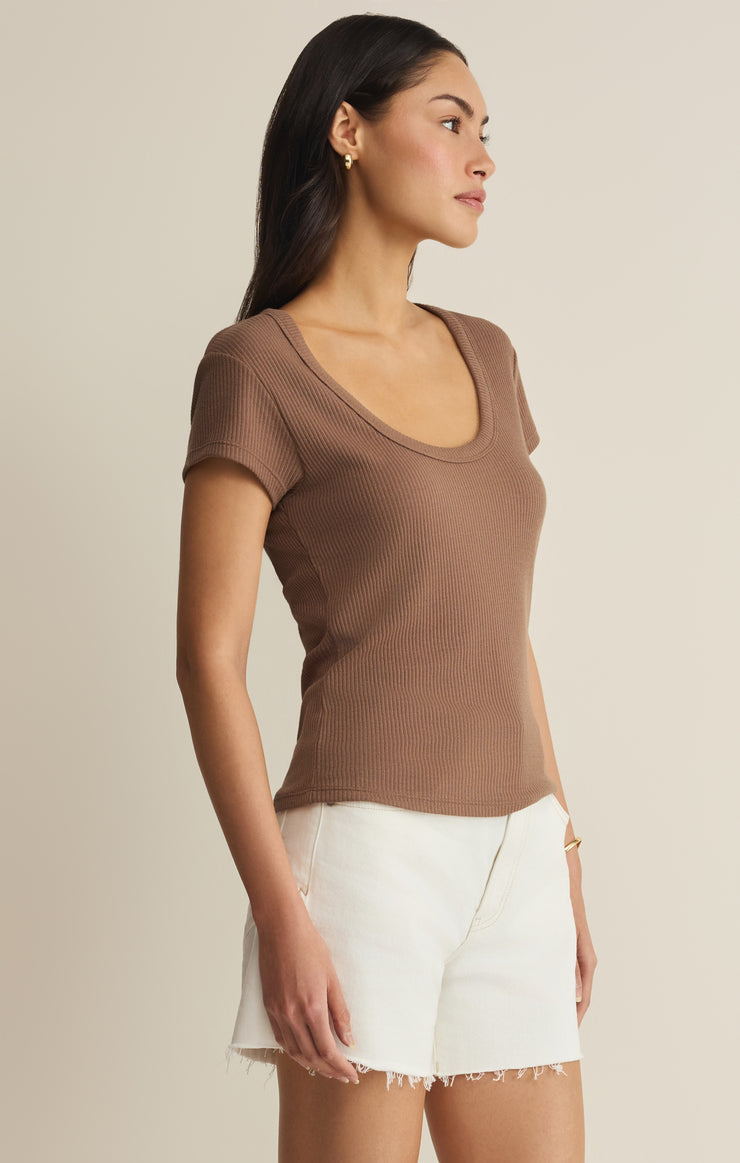Leisurely Scoop Neck Tee-Tops-Vixen Collection, Day Spa and Women's Boutique Located in Seattle, Washington