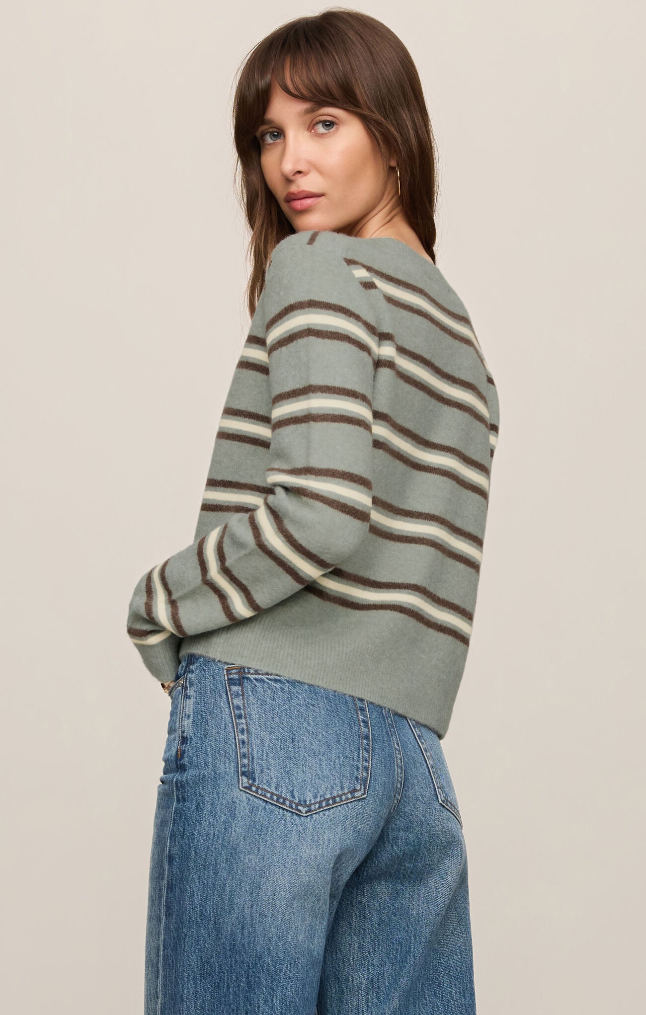 Medina Stripe Cardigan-Sweaters-Vixen Collection, Day Spa and Women's Boutique Located in Seattle, Washington