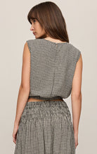 Merit Gingham Top-Tank Tops-Vixen Collection, Day Spa and Women's Boutique Located in Seattle, Washington