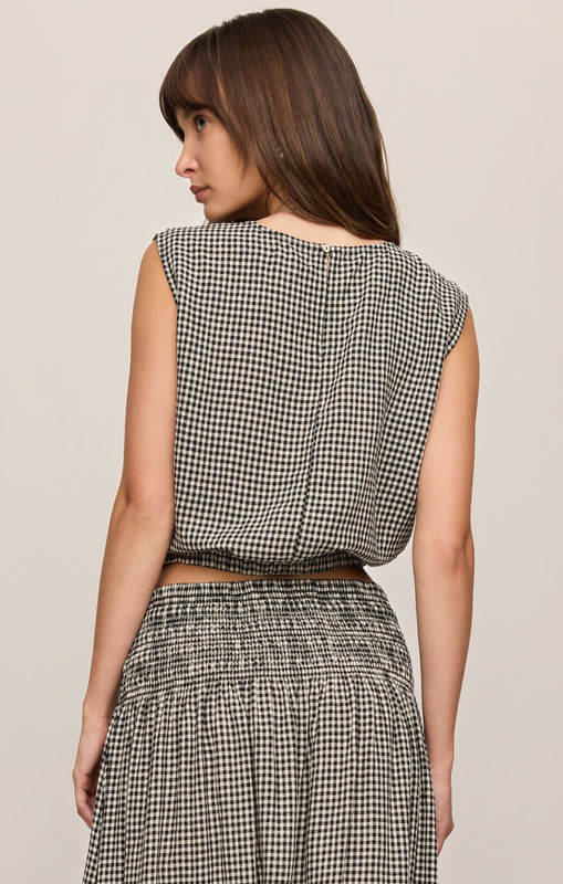 Merit Gingham Top-Tank Tops-Vixen Collection, Day Spa and Women's Boutique Located in Seattle, Washington