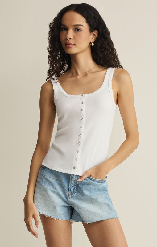 Niko Scallop Rib Tank Top-Tops-Vixen Collection, Day Spa and Women's Boutique Located in Seattle, Washington