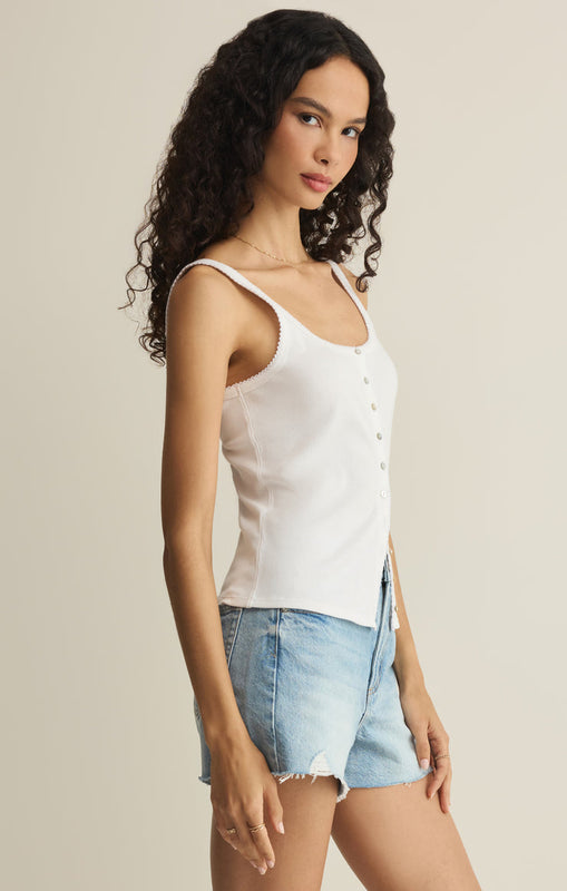 Niko Scallop Rib Tank Top-Tops-Vixen Collection, Day Spa and Women's Boutique Located in Seattle, Washington