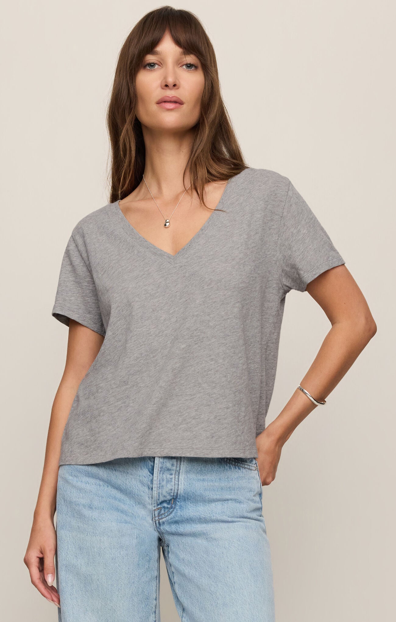 Nomad V-Neck Tee-Short Sleeves-Vixen Collection, Day Spa and Women's Boutique Located in Seattle, Washington