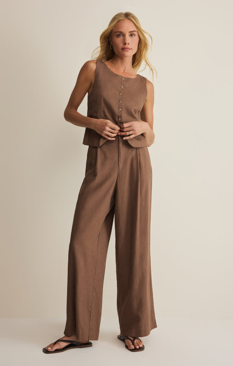 Roman Linen Vest-Tops-Vixen Collection, Day Spa and Women's Boutique Located in Seattle, Washington