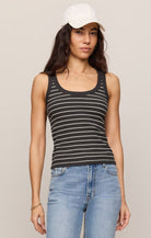 Rowe Striped Scoop Tank-Tank Tops-Vixen Collection, Day Spa and Women's Boutique Located in Seattle, Washington