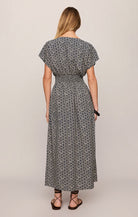 Sanna Iris Floral Midi Dress-Dresses-Vixen Collection, Day Spa and Women's Boutique Located in Seattle, Washington