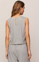 Sloane Knit Striped Top-Tank Tops-Vixen Collection, Day Spa and Women's Boutique Located in Seattle, Washington