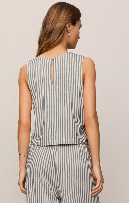Sloane Knit Striped Top-Tank Tops-Vixen Collection, Day Spa and Women's Boutique Located in Seattle, Washington
