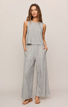 Sloane Knit Striped Top-Tank Tops-Vixen Collection, Day Spa and Women's Boutique Located in Seattle, Washington