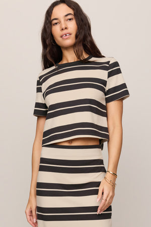 Stellan Striped Tee-Short Sleeves-Vixen Collection, Day Spa and Women's Boutique Located in Seattle, Washington