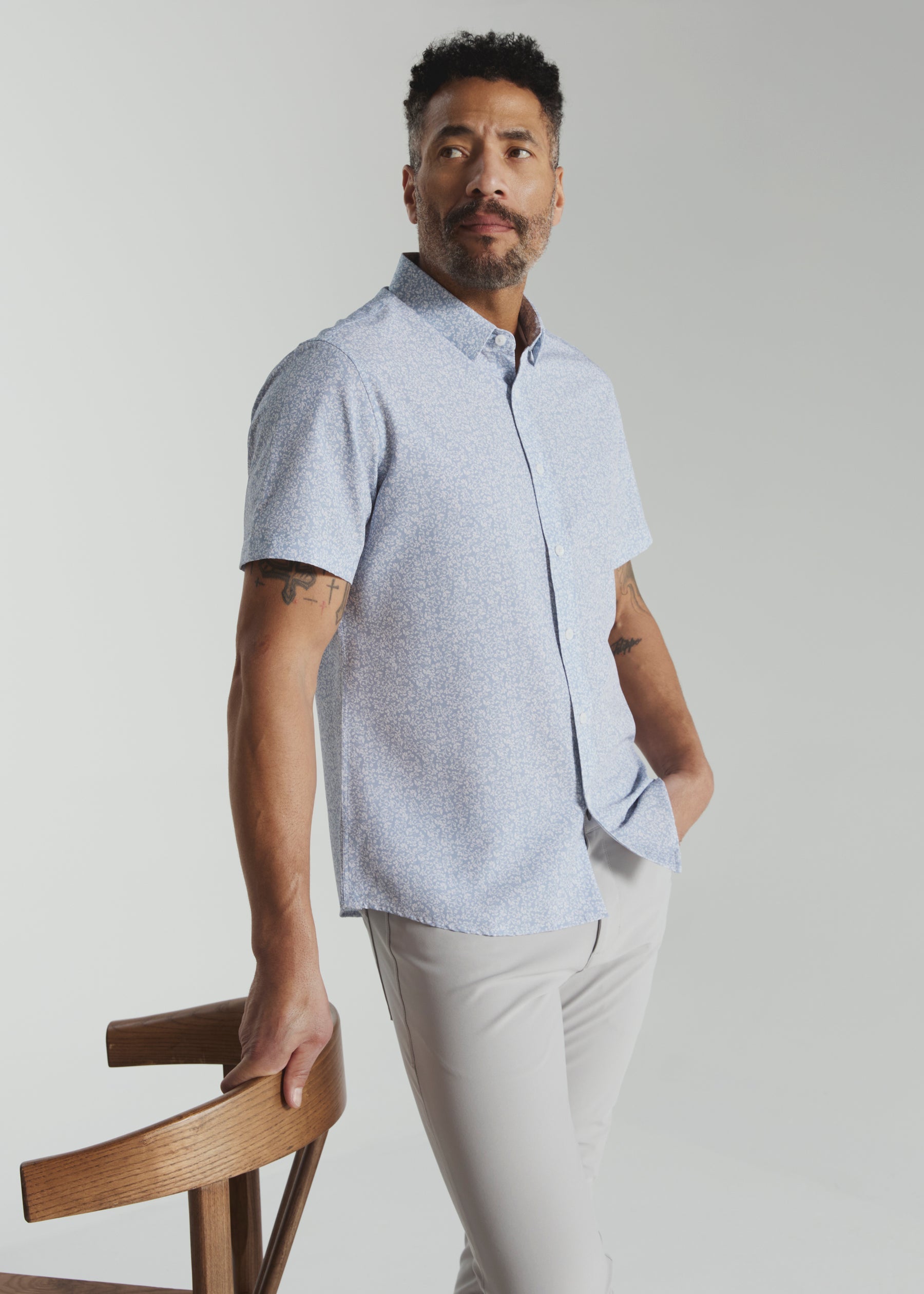 Olivier Short Sleeve Shirt-Men's Tops-Vixen Collection, Day Spa and Women's Boutique Located in Seattle, Washington