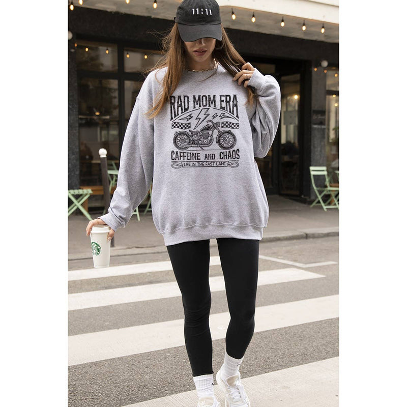 Rad Mom Era Graphic Sweatshirt-Sweatshirts-Vixen Collection, Day Spa and Women's Boutique Located in Seattle, Washington