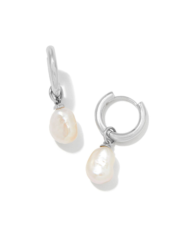 Willa Pearl Huggie Earrings-Earrings-Vixen Collection, Day Spa and Women's Boutique Located in Seattle, Washington