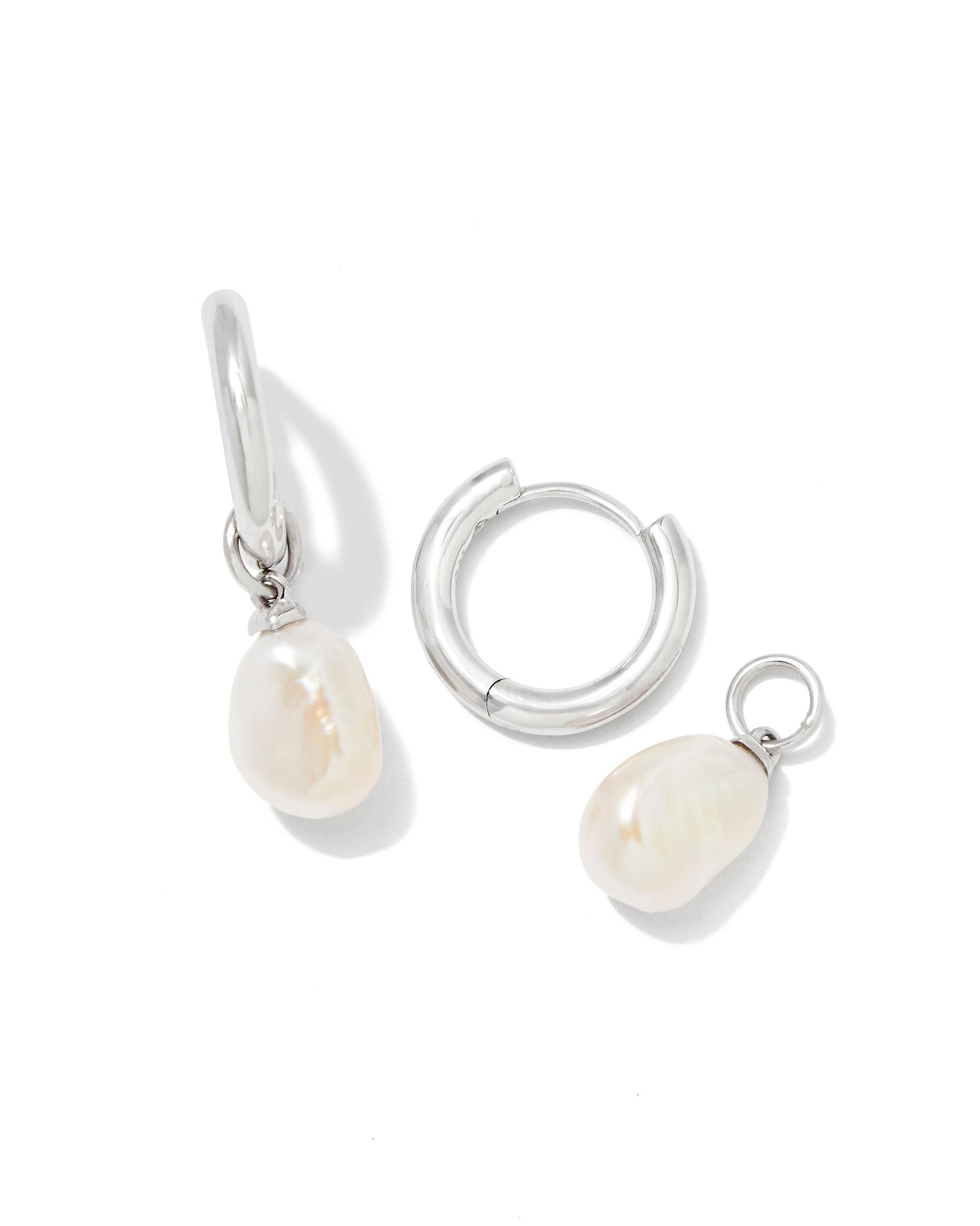 Willa Pearl Huggie Earrings-Earrings-Vixen Collection, Day Spa and Women's Boutique Located in Seattle, Washington