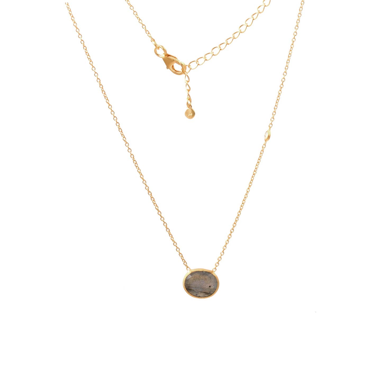 Labradorite Oval Pendant-Necklaces-Vixen Collection, Day Spa and Women's Boutique Located in Seattle, Washington