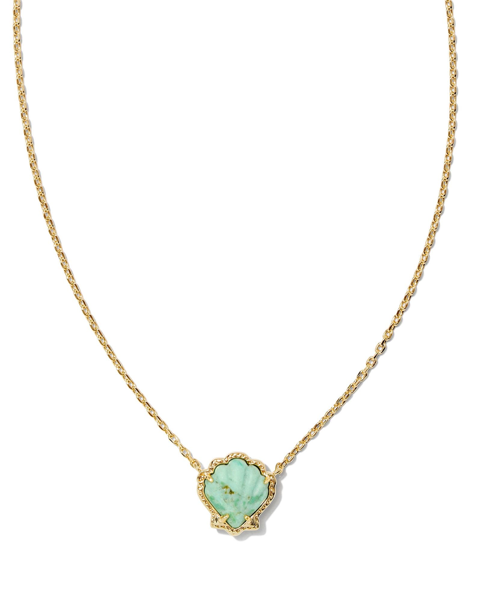 Brynne Shell Short Pendant Necklace-Necklaces-Vixen Collection, Day Spa and Women's Boutique Located in Seattle, Washington