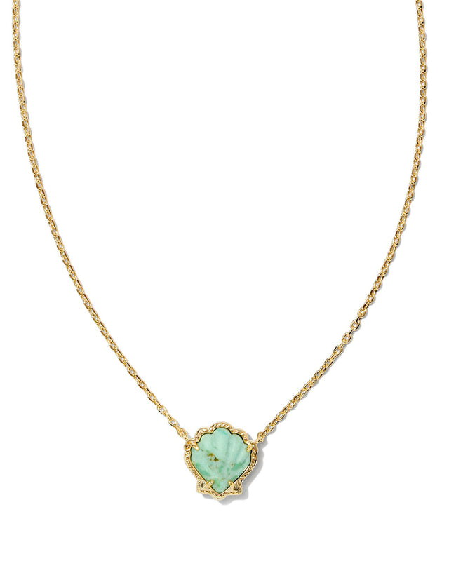 Brynne Shell Short Pendant Necklace-Necklaces-Vixen Collection, Day Spa and Women's Boutique Located in Seattle, Washington