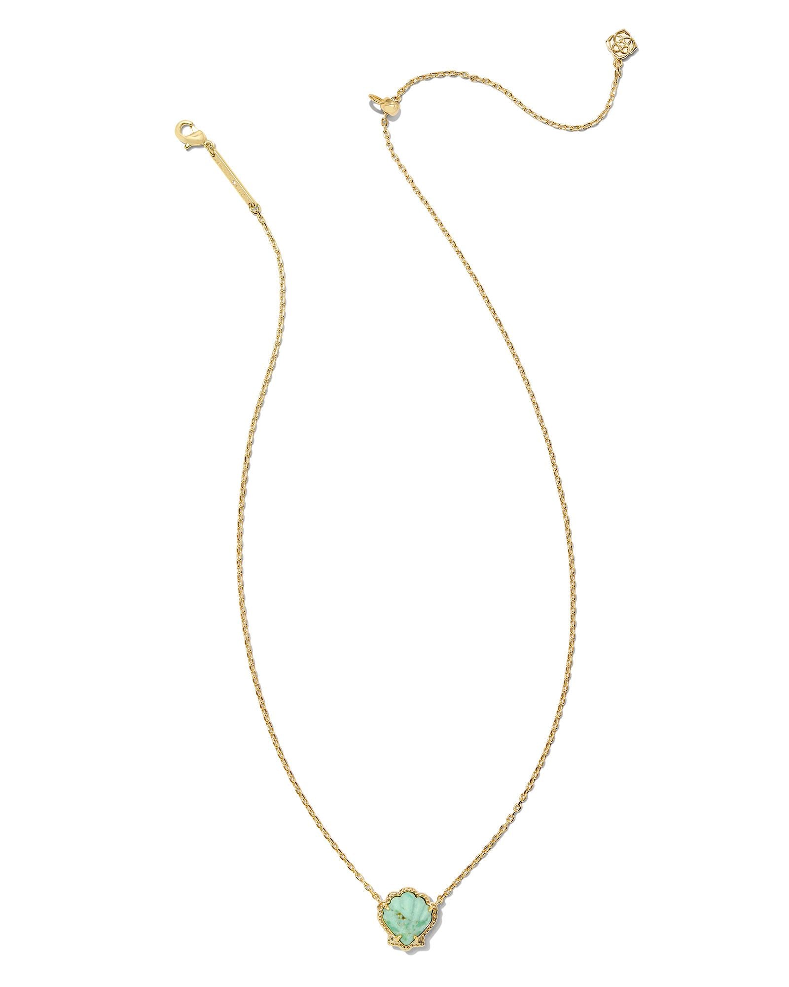 Brynne Shell Short Pendant Necklace-Necklaces-Vixen Collection, Day Spa and Women's Boutique Located in Seattle, Washington