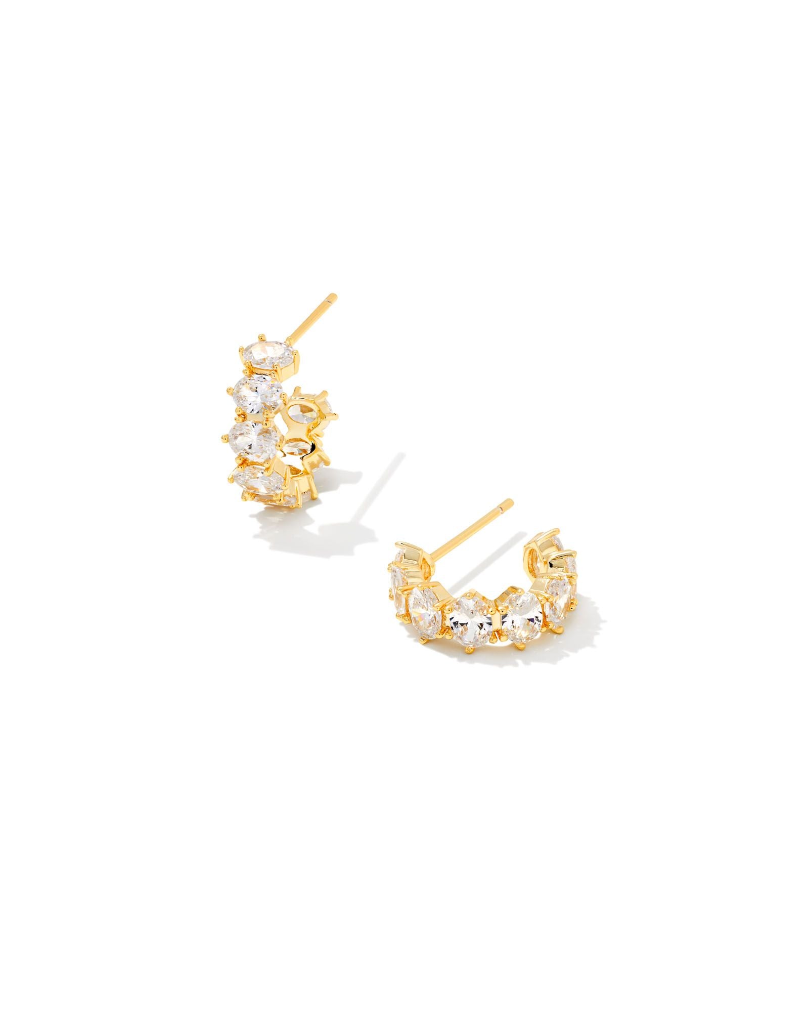 Cailin Crystal Huggie Earrings-Earrings-Vixen Collection, Day Spa and Women's Boutique Located in Seattle, Washington