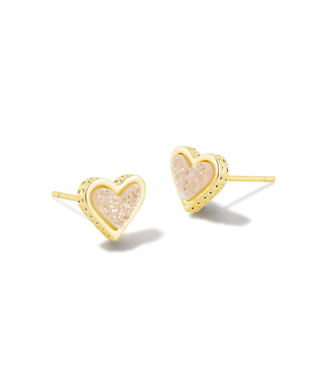 Framed Ari Heart Stud Earrings-Earrings-Vixen Collection, Day Spa and Women's Boutique Located in Seattle, Washington