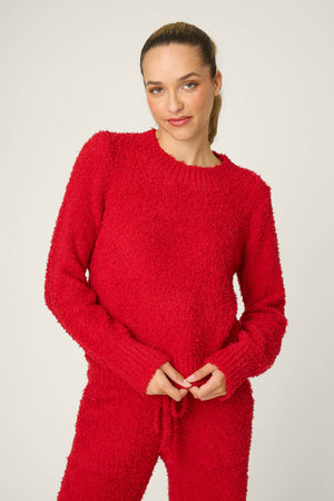 Bundle Up Boucle Long Sleeve-Loungewear Tops-Vixen Collection, Day Spa and Women's Boutique Located in Seattle, Washington