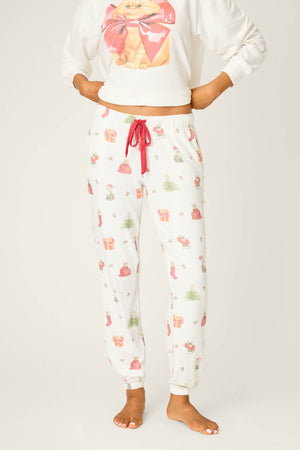 Feline Festive Joggers-Loungewear Bottoms-Vixen Collection, Day Spa and Women's Boutique Located in Seattle, Washington