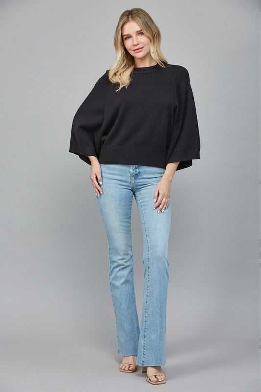 The Chantilly Wide Sleeve Sweater-Tops-Vixen Collection, Day Spa and Women's Boutique Located in Seattle, Washington