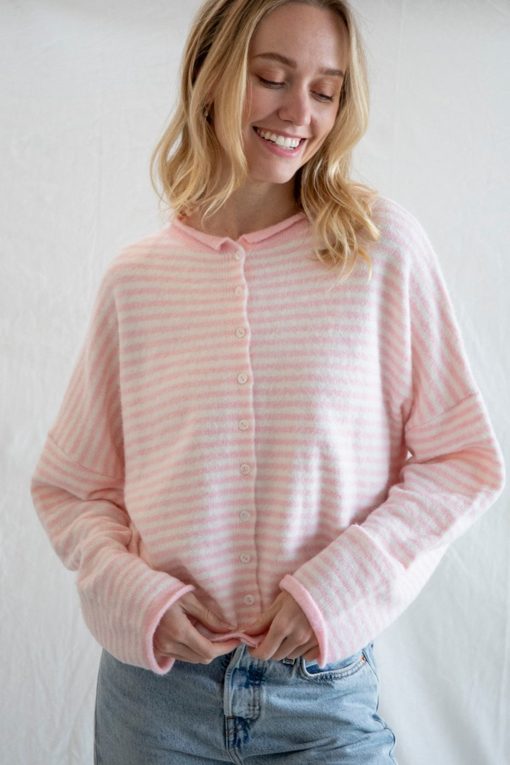 THE Striped Cardigan-Sweaters-Vixen Collection, Day Spa and Women's Boutique Located in Seattle, Washington
