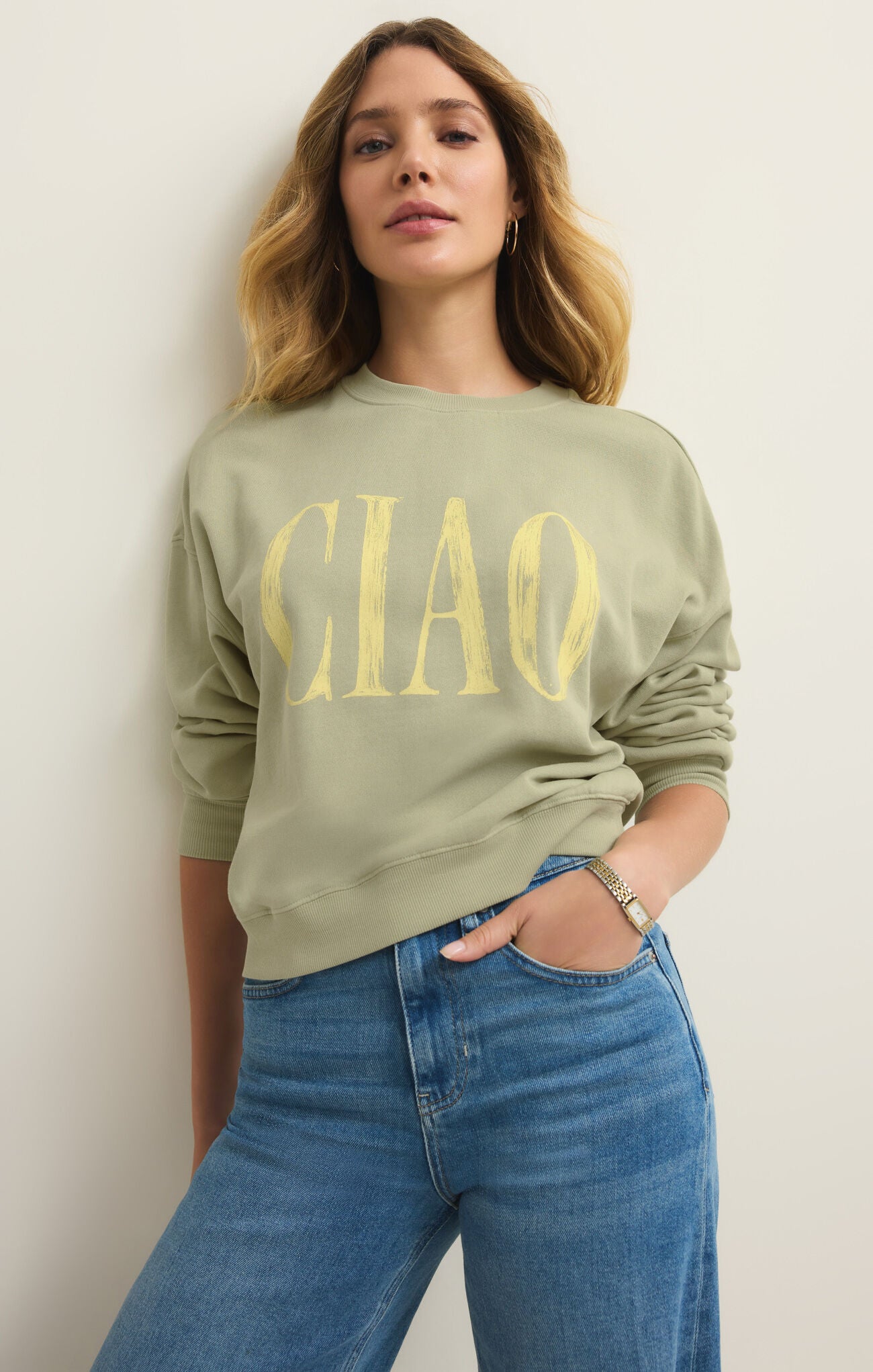 Ciao First Date Sweatshirt-Sweatshirts-Vixen Collection, Day Spa and Women's Boutique Located in Seattle, Washington
