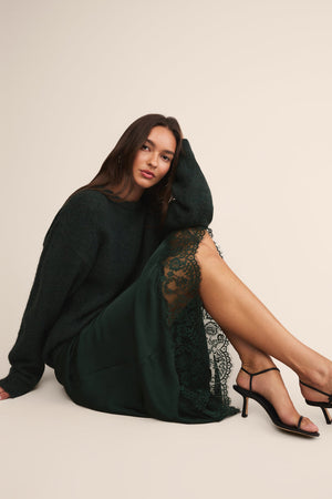 Cinder Lace Midi Skirt-Skirts-Vixen Collection, Day Spa and Women's Boutique Located in Seattle, Washington