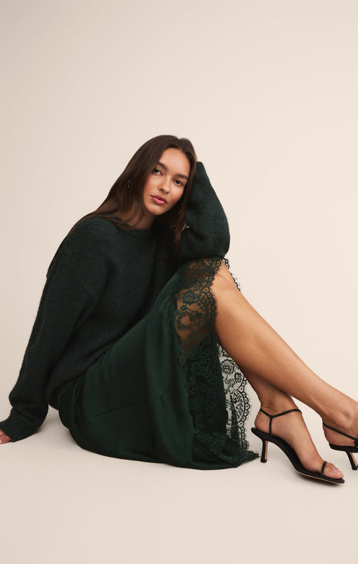 Cinder Lace Midi Skirt-Skirts-Vixen Collection, Day Spa and Women's Boutique Located in Seattle, Washington